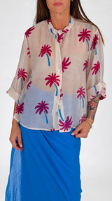 Camicia organza palme H.