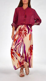 Pantalone palme sfumate H.