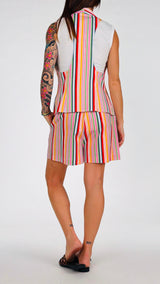 Gilet righe multicolor Vic.