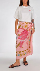 Gonna pareo tigre rosa H.