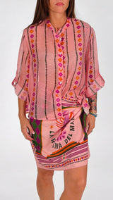 Camicia organza geometrica H.