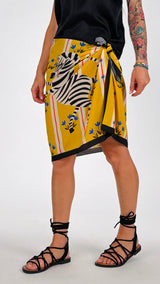 Mini pareo zebra e fiori H.