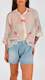 Camicia organza animals H.