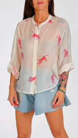 Camicia organza animals H.