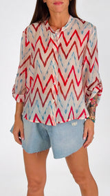 Camicia organza zig zag H.