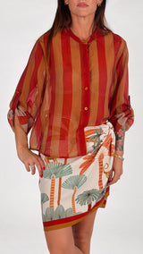 Camicia organza riga larga H.