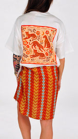 T-shirt over giaguaro arancione Vic.