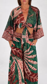 Top crop fantasia foglie H.