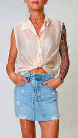 Camicia smanicata organza H.