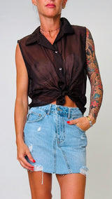 Camicia smanicata organza H.