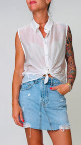 Camicia smanicata organza H.