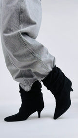 Stivale corto arricciato