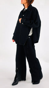 Camicia jacket nero Ophelia