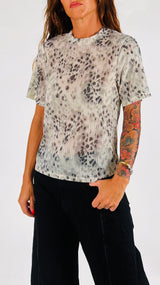 T-shirt tulle leo strass You