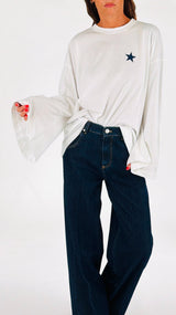 T-shirt lunga calla stella Vic.