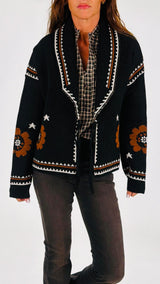 Cardigan jacquard fiocchetto Vic.