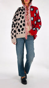 Cardigan jacquard pois T.