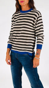 Pull righe bordi contrasto H.