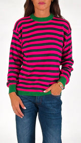 Pull righe bordi contrasto H.