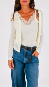 Cardigan costina+canotta