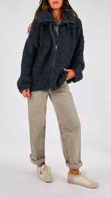 Giacca bouclè zip K.