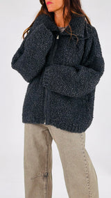 Giacca bouclè zip K.