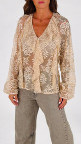 Camicia pizzo rouches Kiki