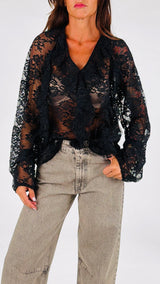 Camicia pizzo rouches Kiki