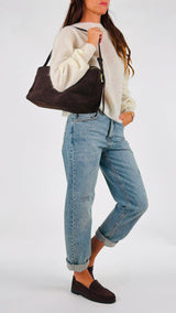 Borsa suede rettangolare