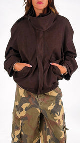 Bomber ecosuede martellato H.