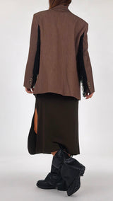 Giacca twill melange frange Vic.