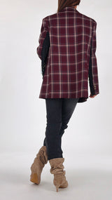 Giacca twill check frange Vic.