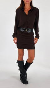 Abito camicia drappeggio Vic.