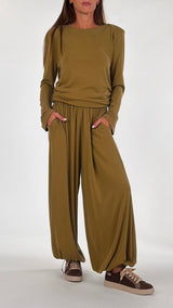 Pantalone jogging viscosa fluida H.