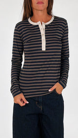 T-shirt serafino righe H.
