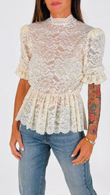 Camicia macramè balza H.