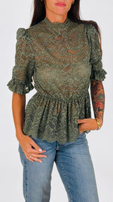 Camicia macramè balza H.