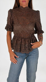 Camicia macramè balza H.