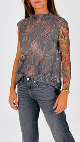 Camicia smanicata devorè You