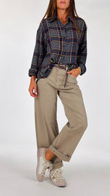 Camicia quadro grigio Kiki
