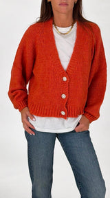 Cardigan bottone perla H.