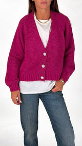 Cardigan bottone perla H.