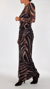 Abito tulle zebrato H.