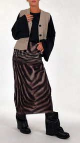 Gonna tulle zebrato H.