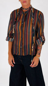 Camicia righe collana H.