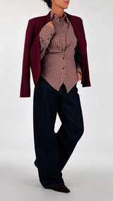 Camicia microcheck punte T.