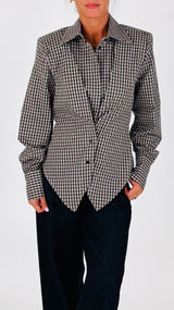 Camicia microcheck punte T.