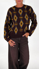 Pull jacquard etnico T.