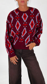 Pull jacquard etnico T.