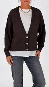 Cardigan integrale 3 bottoni H.